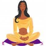 desene femeie caricatura calm yoga (www.valeriemorrison.net)